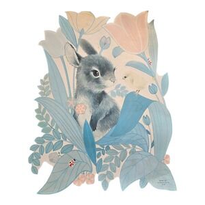 Vintage Norcross Die Cut Easter Wall Hanging Ducks Bunny Bunnies Ladybug